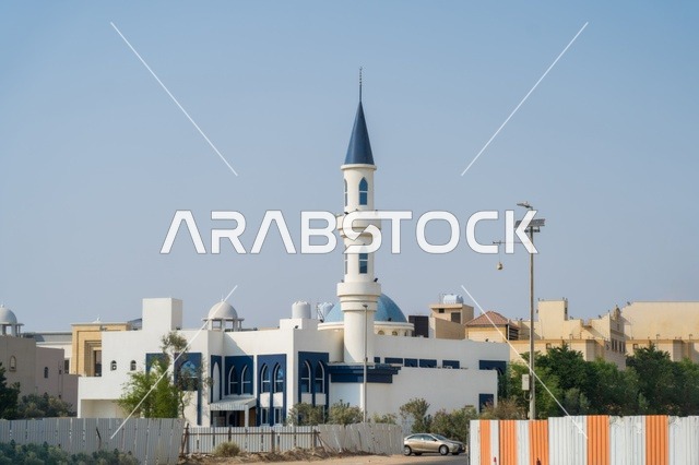 مسجد على الطراز التراثي الشعبي في قرية مدركه على طريق جده في مكه المكرمه, منطقه شعبيه تاريخيه قديمه, المملكه العربيه السعوديه