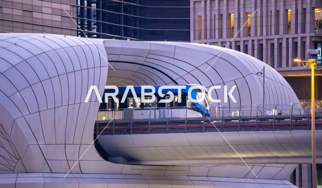 Riyadh Metro Train at KAFD Modern Station