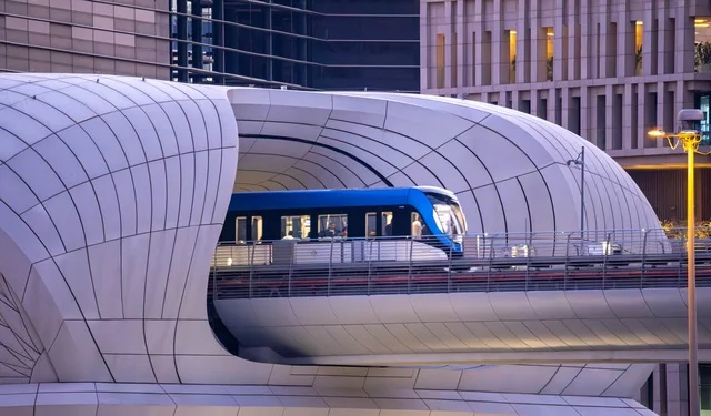 Riyadh Metro Train at KAFD Modern Station