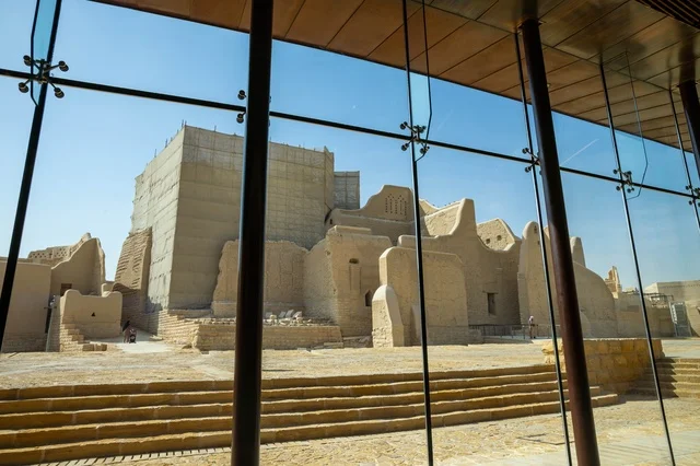 Diriyah Riyadh Turaif District Through Glass Facade