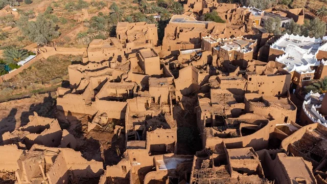 Shaqra Saudi Arabia Heritage Mud Village Aerial View