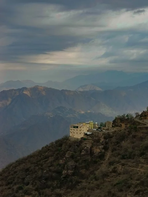 Faifa Mountains Jazan Foggy Landscape Saudi Arabia