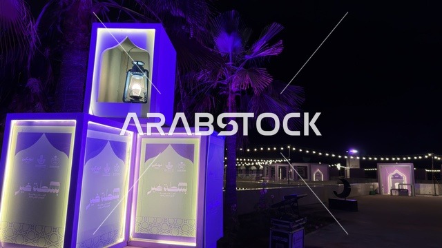 فعالية بسطة خير في الواجهة البحرية بالدمام ليلاً