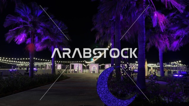 فعالية بسطة خير في الواجهة البحرية بالدمام ليلاً