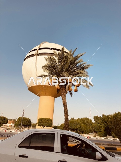 برج مياه بريدة ونخلة في منطقة القصيم