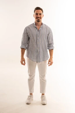 Saudi Man in Casual Wear Standing on White Background