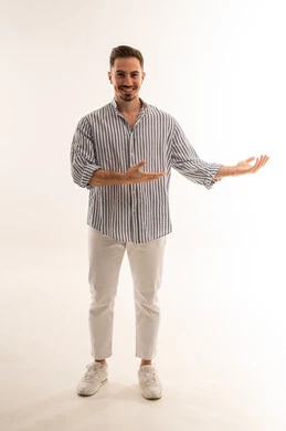 Saudi Man Gesturing on White Background Studio Shot