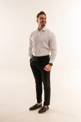 Saudi Businessman in Formal White Shirt Standing in Studio