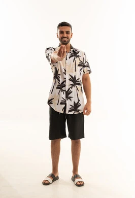 Arab Man in Summer Shirt Making Hand Gesture