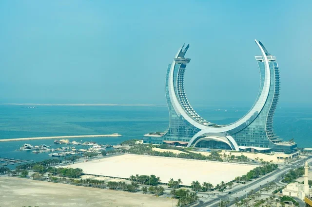 Katara Towers Lusail Qatar Aerial Modern Architecture