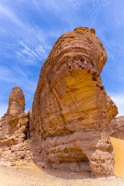 Sandstone Rock Formations in AlUla Saudi Arabia Desert