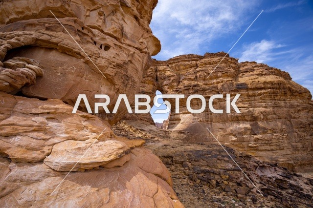 Natural Sandstone Arch in AlUla Saudi Arabia