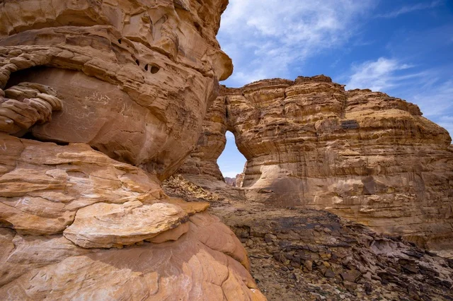 Natural Sandstone Arch in AlUla Saudi Arabia