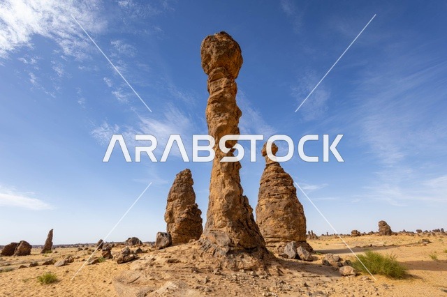 Natural Rock Formations in AlUla Saudi Arabia Desert