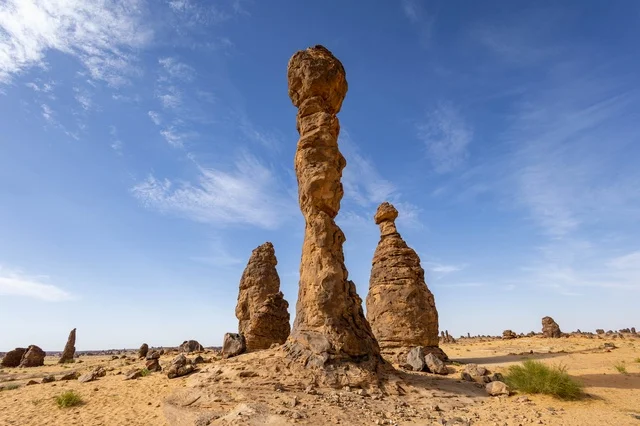 Natural Rock Formations in AlUla Saudi Arabia Desert