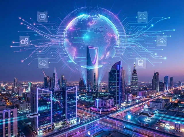 Riyadh Saudi Arabia Smart City AI Technology Skyline