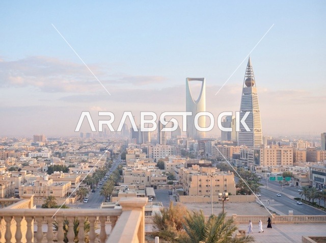 Riyadh City Skyline with Kingdom Centre and Al Faisaliyah
