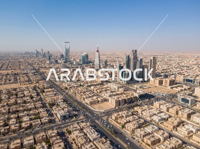 منظر جوي لأفق مدينة الرياض في السعودية