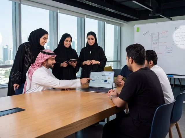 اجتماع فريق عمل سعودي في مكتب حديث