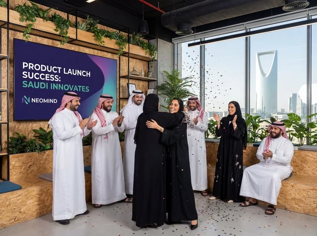 Saudi Business Team Riyadh Office Celebration Success