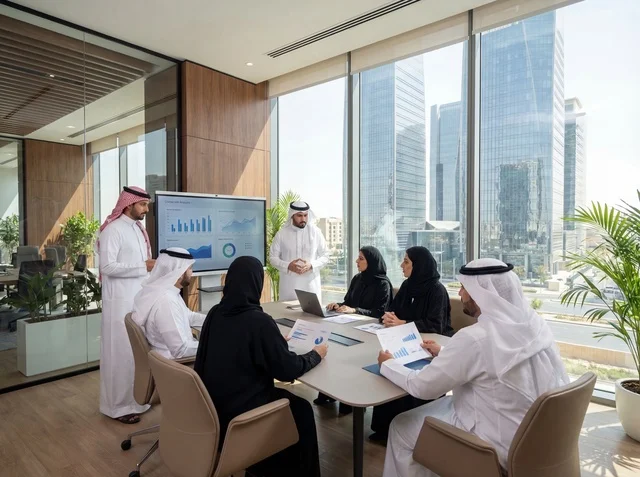 اجتماع فريق عمل سعودي في مكتب حديث