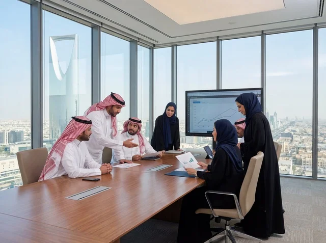 اجتماع فريق عمل سعودي في مكتب حديث بالرياض