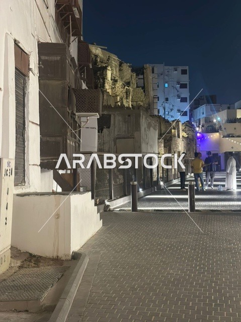 منطقة جدة التاريخية البلد في الليل