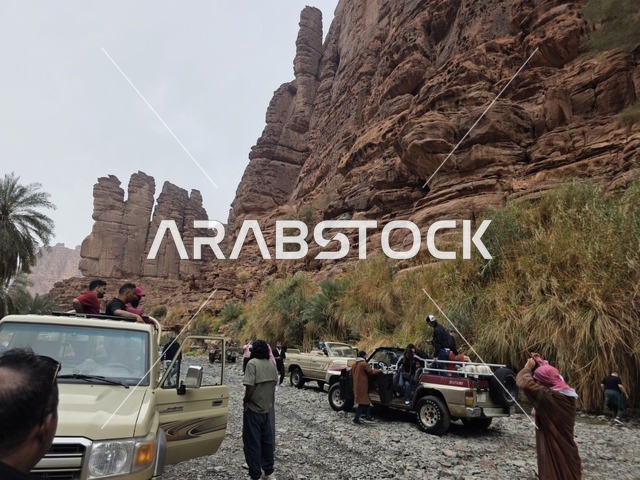 مركبات الدفع الرباعي في جبال تبوك السعودية