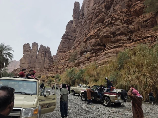 مركبات الدفع الرباعي في جبال تبوك السعودية