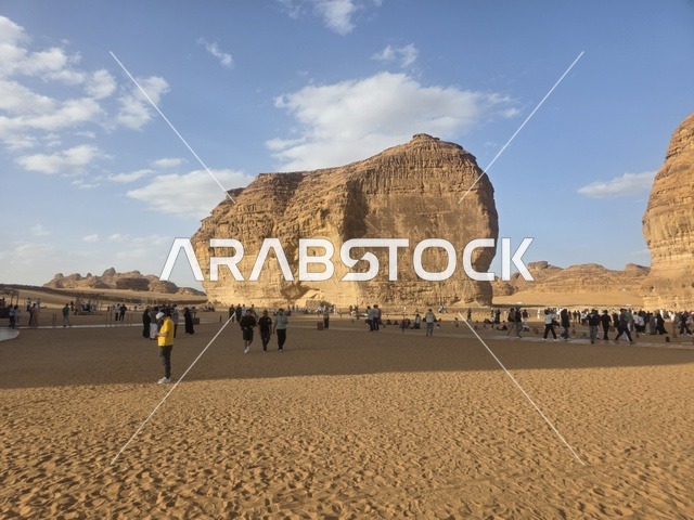 صخرة الفيل في العلا المناظر الطبيعية الصحراوية