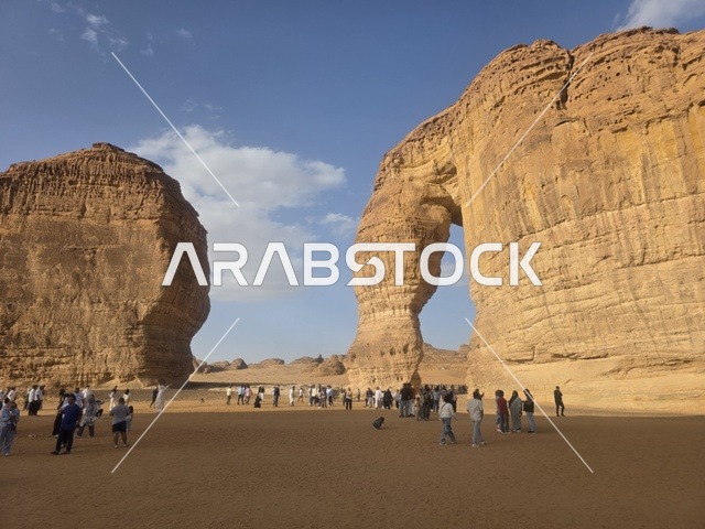 Elephant Rock Natural Formation in AlUla Saudi Arabia