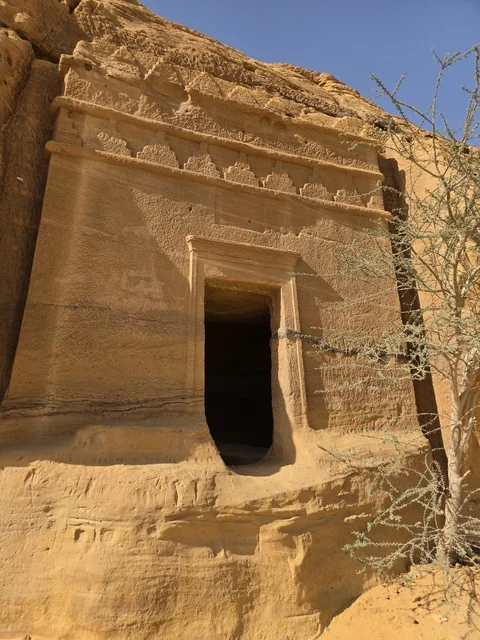 Nabataean Tomb in AlUla Saudi Arabia Hegra Site