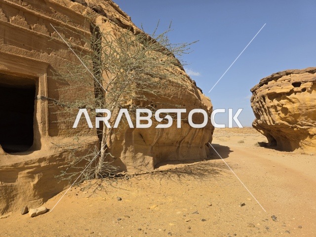 مقابر الأنباط الأثرية في جبال العلا بالسعودية