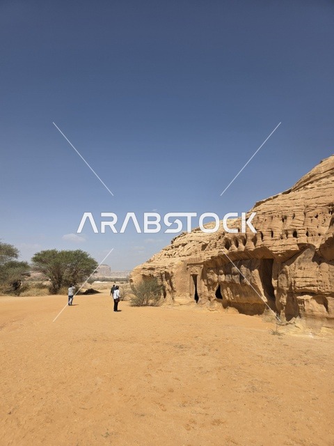 Ancient Rock Cut Tombs at Hegra Al Ula Saudi Arabia