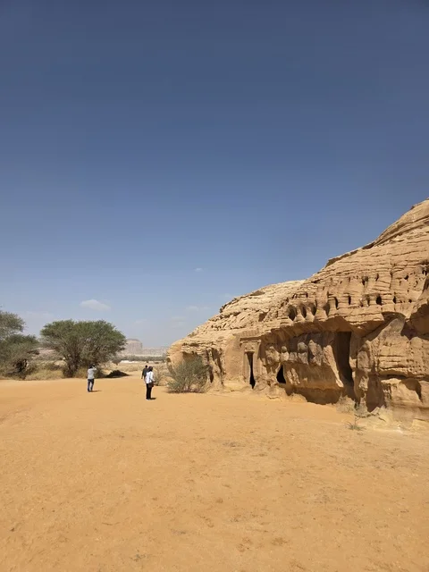 Ancient Rock Cut Tombs at Hegra Al Ula Saudi Arabia
