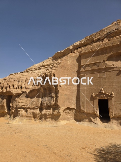 Ancient Nabataean Tomb Hegra AlUla Saudi Arabia