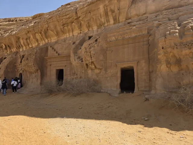 Ancient Nabataean Rock Tombs in AlUla Saudi Arabia