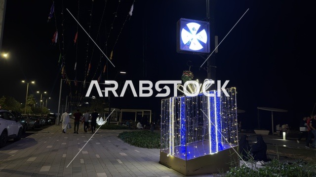 زينة العيد على كورنيش الدمام في المنطقة الشرقية