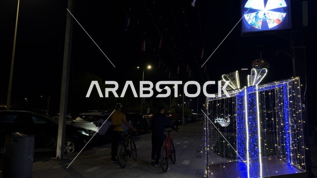 احتفالات عيد الفطر في الدمام ليلاً