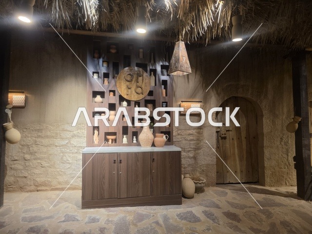 عرض الفخار التقليدي في سوق العلا الشعبي بالسعودية