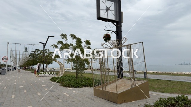 زينة العيد في كورنيش الدمام بالمملكة العربية السعودية