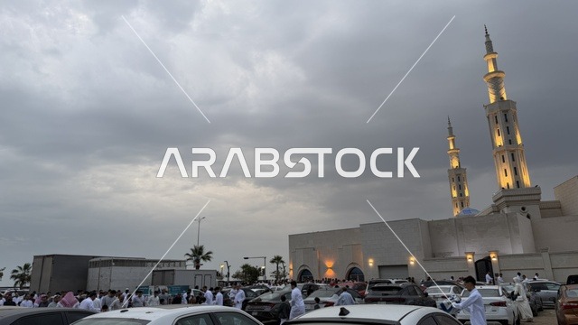 مسجد في مدينة الدمام السعودية خلال احتفالات العيد