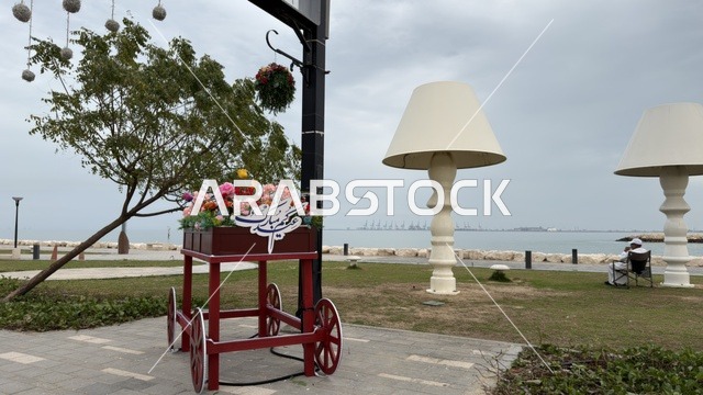 زينة العيد على كورنيش الدمام بالمنطقة الشرقية