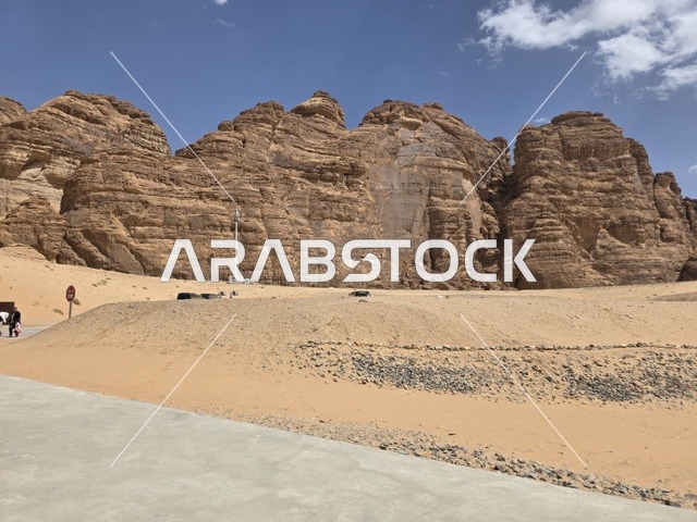 جبال العلا الرملية والمناظر الطبيعية الصحراوية