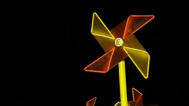 Neon Pinwheel Light at Layali Al Khobar Banana Beach