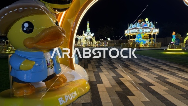 تمثال بي دوك في ليالي الخبر بنانا بيتش