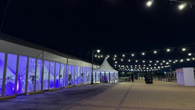 إضاءة ليلية في مهرجان ألوان الجبيل بالشرقية