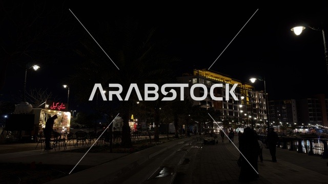 فعالية ألوان الجبيل الليلية في كورنيش الفناتير