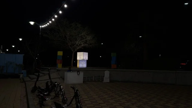 إضاءة ليلية في فعالية ألوان الجبيل بالسعودية