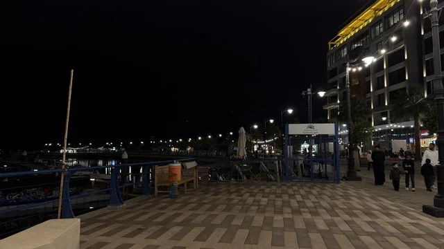 Jubail Waterfront Night Walkway During Local Event